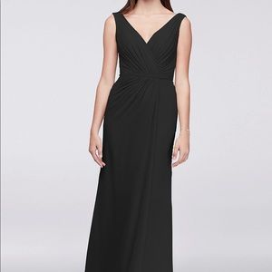 Pleated Crinkle Chiffon Bridesmaid Dress
